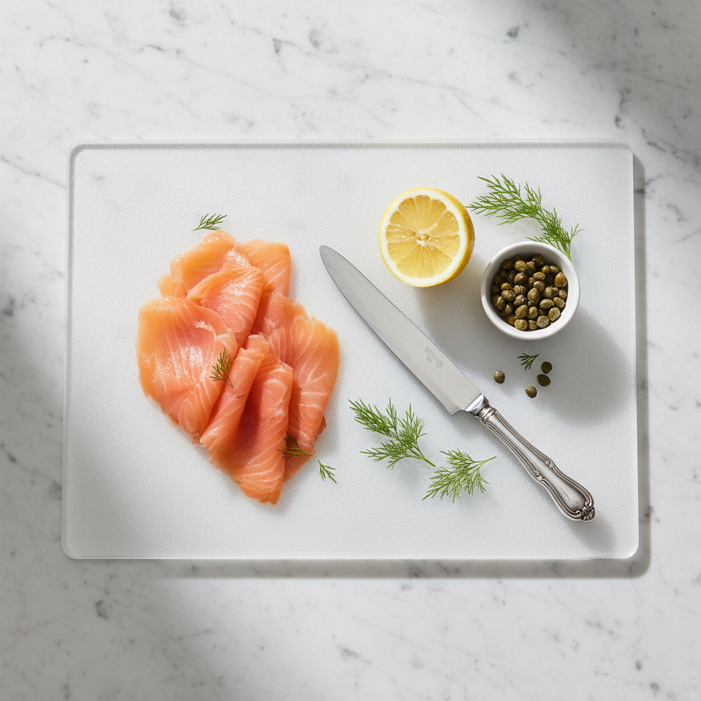 Acrylic Chopping Board – Overhead Flat Lay